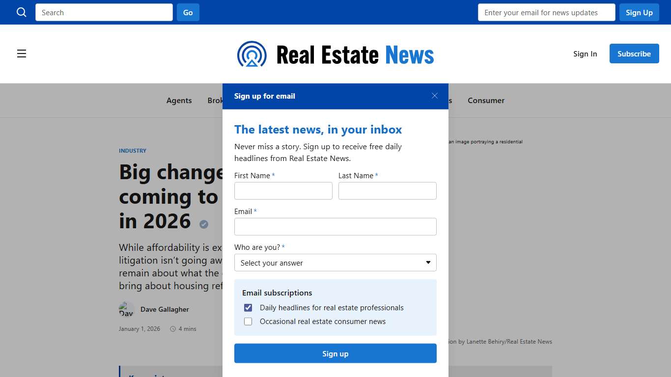 Big changes could be coming to real estate in 2026