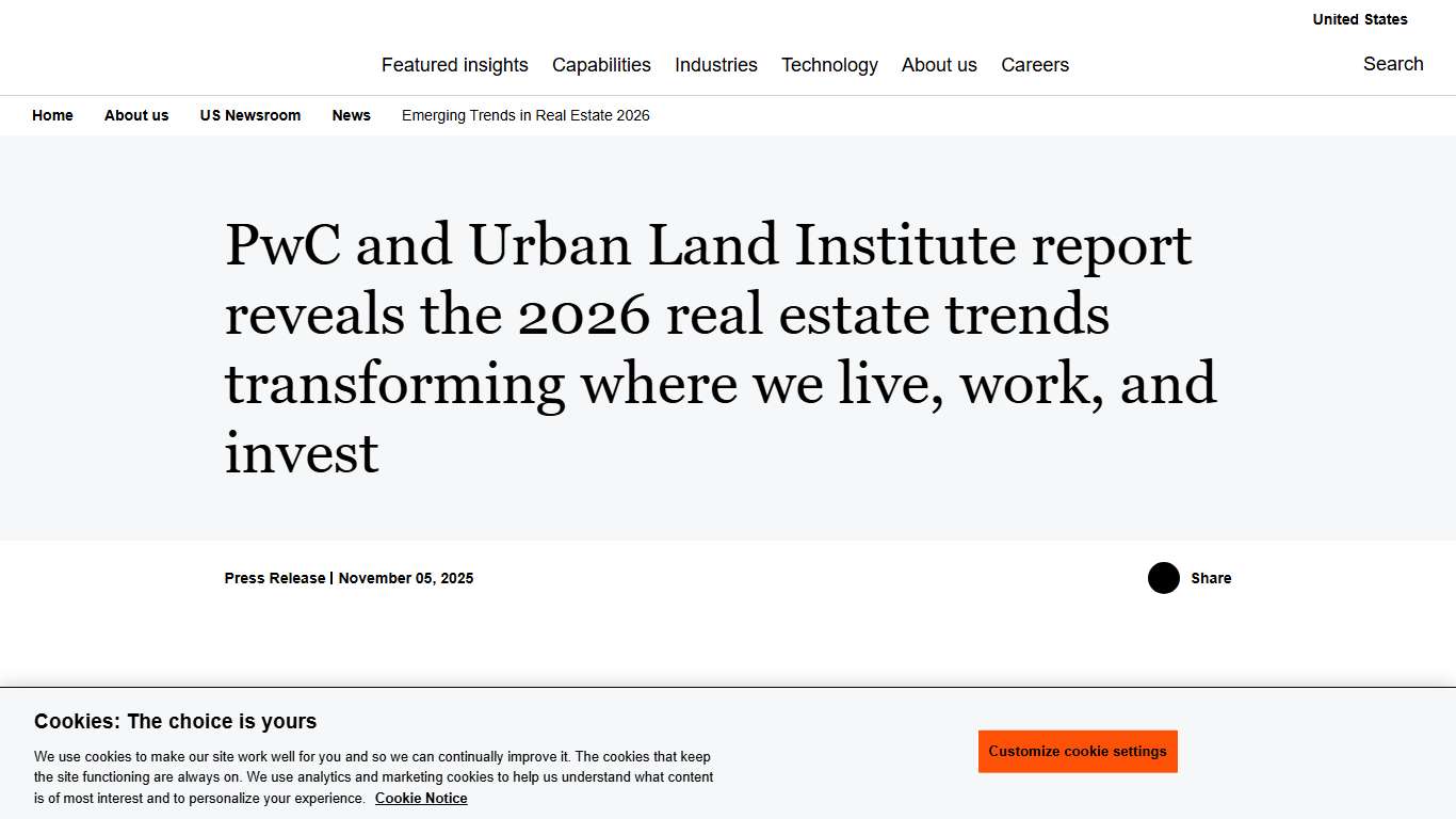Emerging trends in real estate to watch in 2026: PwC